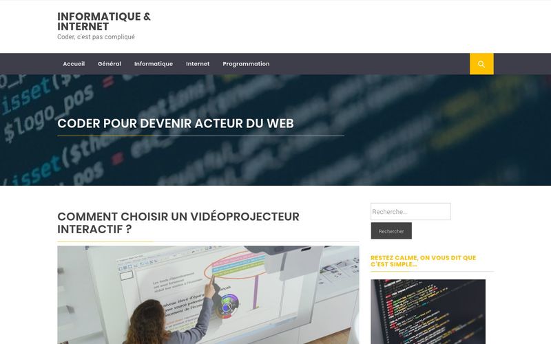 Informatique & internet - Coder, c'est pas compliqué