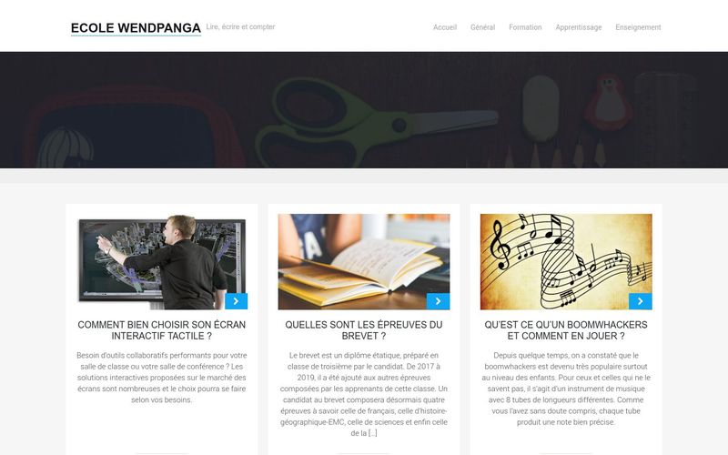 Ecole Wendpanga - Lire, écrire et compter